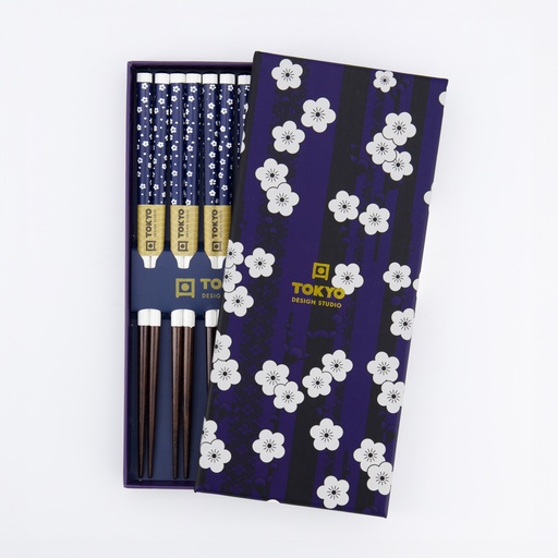 [33639] Chopstick Giftset/5 Blue Plum 1/100