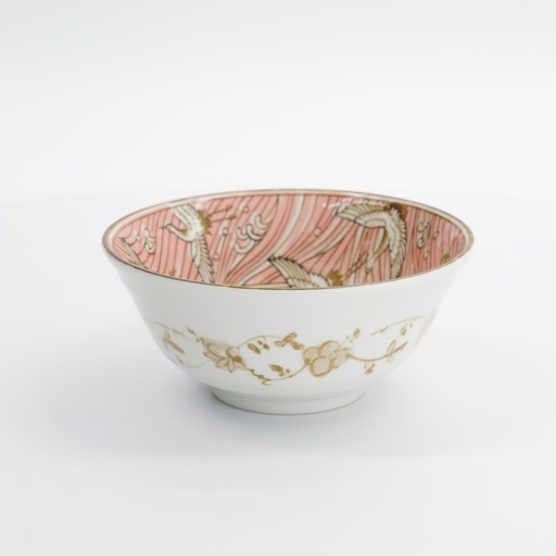 [33710] Crane Tayo Bowl 15.2x6.7cm 500ml Pink 33710 6/48
