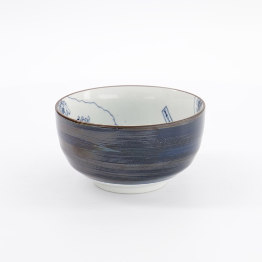 [33729] Hokusai Nami Tayo Bowl 12.6x7cm Blue/White 33729 4/48