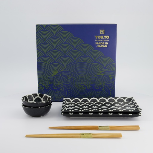 [33756] Onyx Noir Mermaid Sushi Giftset 6pcs 22x13x2cm & 8.5x3.4cm 33756 1/16