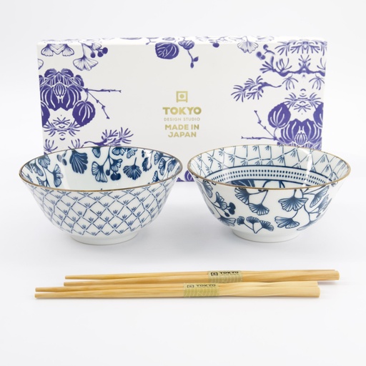 [33763] Flora Japonica Tayo Giftset 2pcs w/chopst. 15.2x6.7cm Maple & Ivy 33763 1/16