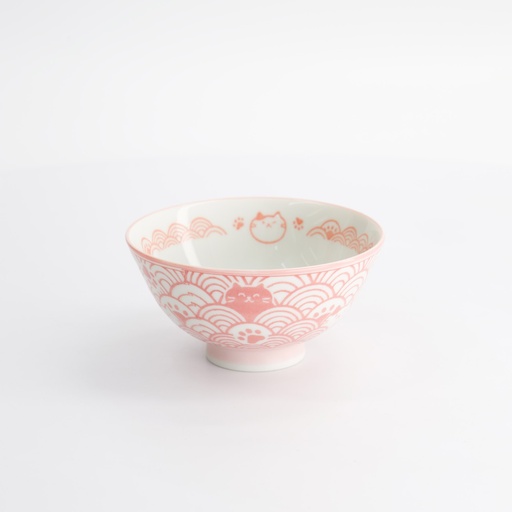 [33766] Kawaii Rice Bowl 11.3x5.8cm Anime Cat Pink 33766 5/80  