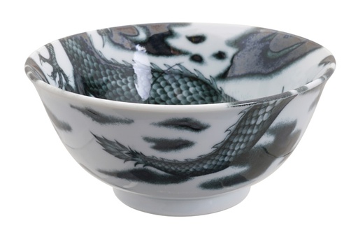 [16104] Dragon Tayo Bowl 15x7cm 500ml Black YW-7801/B 6/48