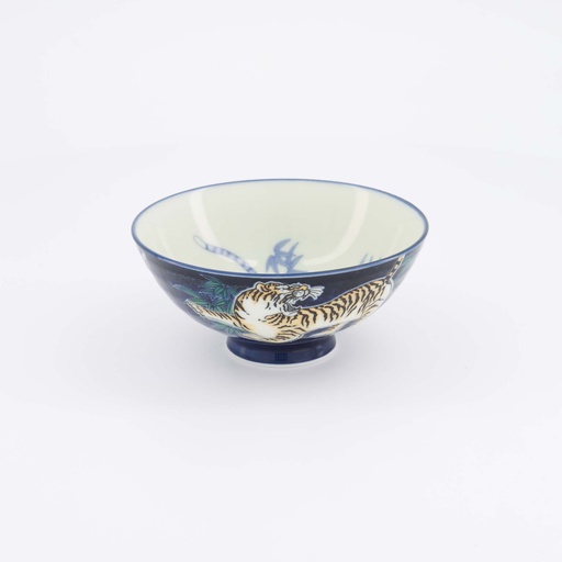 [33829] Kawaii Bowl Tiger 14.5x6.5cm Blue 33829 5/90
