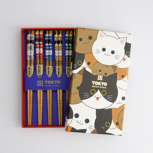 [33838] Children Chopstick Giftset/5 Cats A42-C69 1/100    