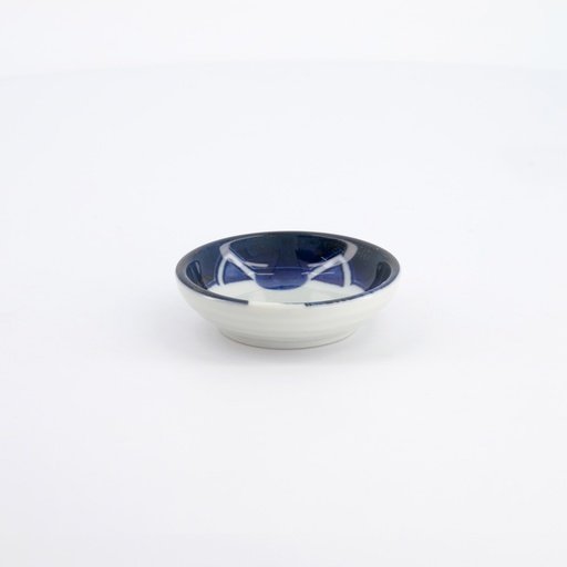 [33853] Kawaii Sauce Dish Cat Neko 7.5x3cm BL/WH F 33853 12/240