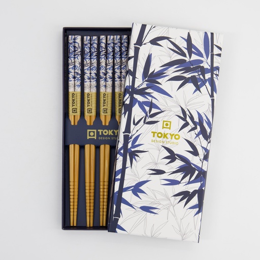 [33862] Chopstick Giftset/5 Blue Bamboo AH-03 1/100  