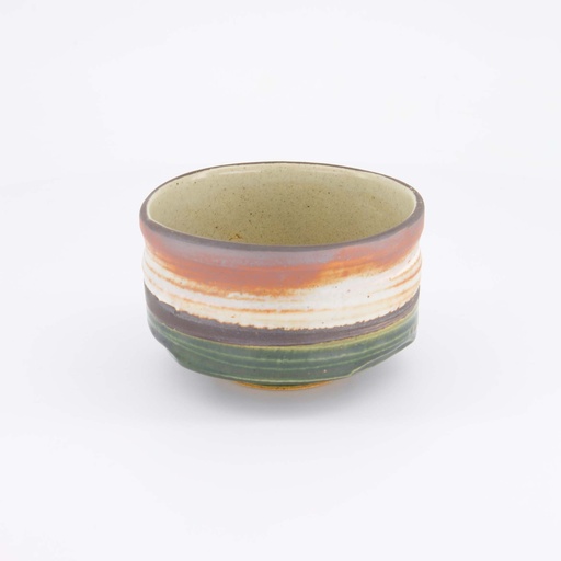 [33906] Matcha Bowl Shino Oribe 13x8cmh Green/Orange 33906 1/36 