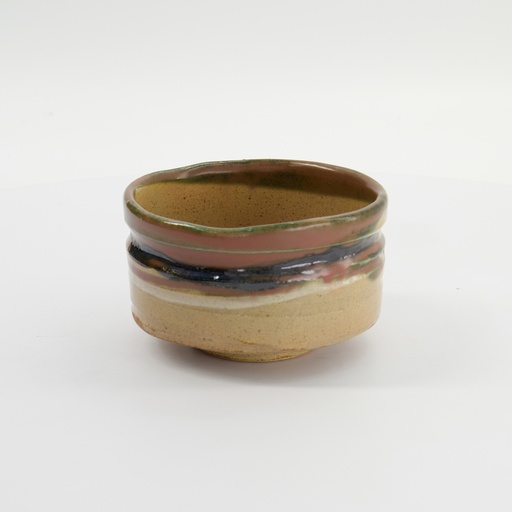 [33907] Matcha Bowl Cha Oribe 13x8cmh Green/Brown 33907 1/36