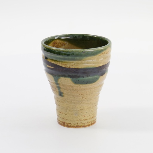 [33914] Craft Cup Cha Oribe 8.5x10.5cmh Green/Brown 33914 6/48