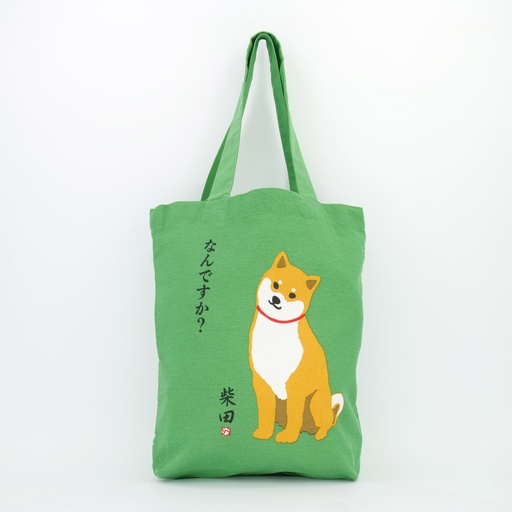[33926] Kawaii Shiba Tote bag Green 873902 39x38cm 2/80