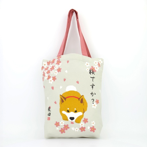 [33927] Kawaii Shiba Tote bag  Sakura 828261 39x38cm 2/80 