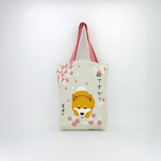[33927] Kawaii Shiba Tote bag  Sakura 828261 39x38cm 2/80 