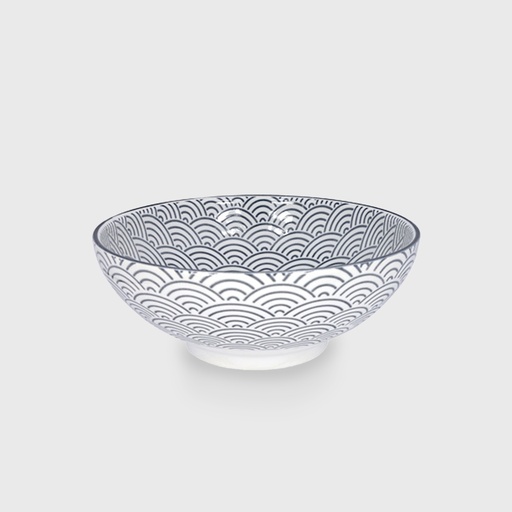 [14274] Nippon Grey Noodle Bowls 21.4x8.2cm 1450ml Wave YW-5540/B 3/24