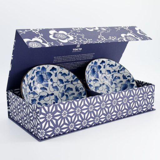 [33941] Ramen Bowl 2pcs Giftset 19.8x7.5cm 1100ml Blue 5A 33941 1/6 