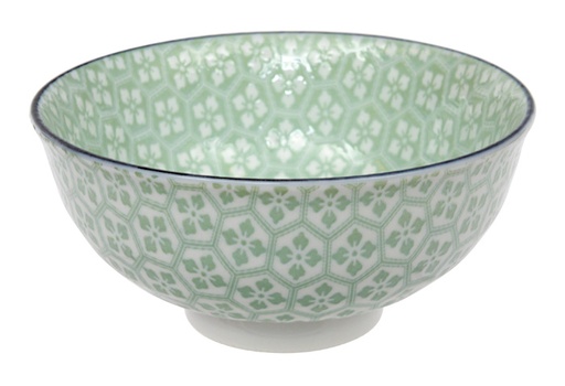 [14529] Mixed Bowls Rice Bowl 11.3x5.2cm 250ml Green Hexagon YW-5020/5  12/96
