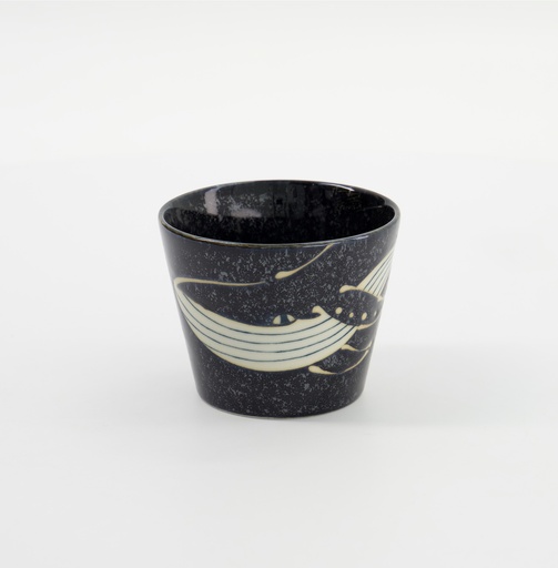 [33945] Kawaii Soba Cup Black Whale 8.6x6.9cm 210ml 33945 6/72