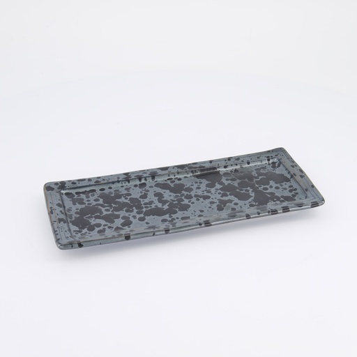 [33970] Craft Ginsai Requtangular Plate 29.8x12.4cm Black 33970 6/48