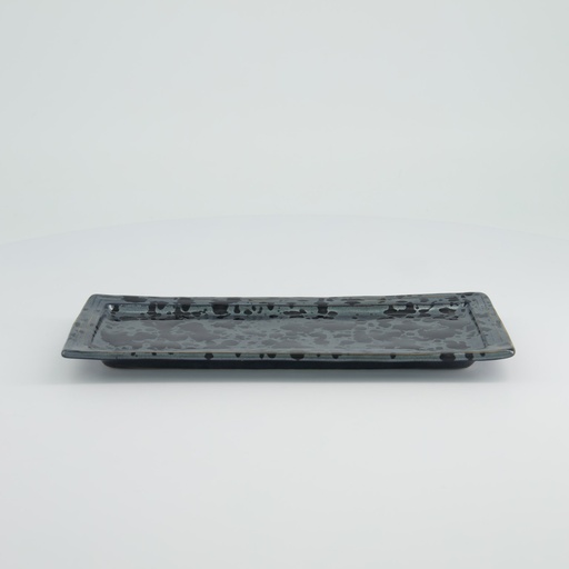 [33970] Craft Ginsai Requtangular Plate 29.8x12.4cm Black 33970 6/48