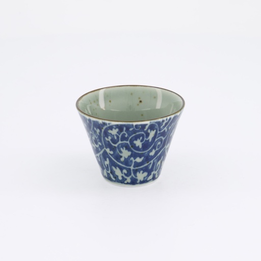 [34017] Mashiko Espresso Cup Karakusa 7.5x5.3cm Blue 34017 12/192