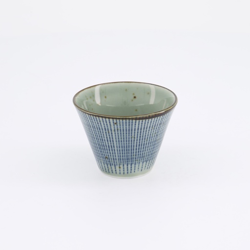[34019] Mashiko Espresso Cup Tokusa 7.5x5.3cm Blue 34019 12/192