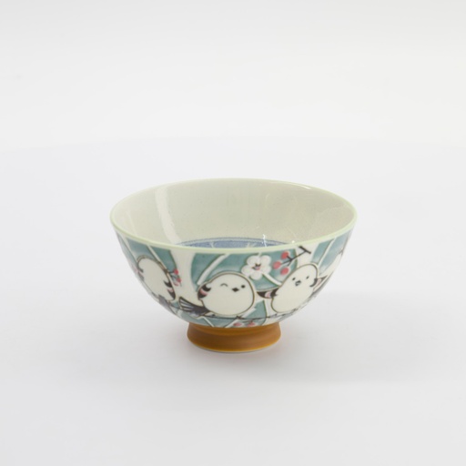 [34035] Kawaii Rice Bowl 11.5x6.2cm 300ml Bird Green 34035 5/120