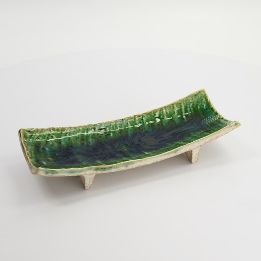 [34037] Mino Craft Rectangular Plate 27.5x5.2cm Green 34037 1/24  