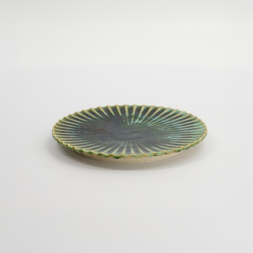 [34038] Mino Craft Round Plate 15.5cm Green 34038 1/36