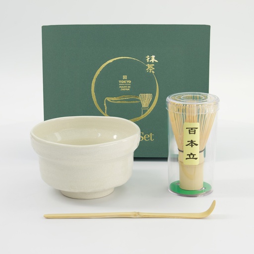 [34059] Matcha Giftset White 12.5x7.2cm 3pcs 34059 1/24 
