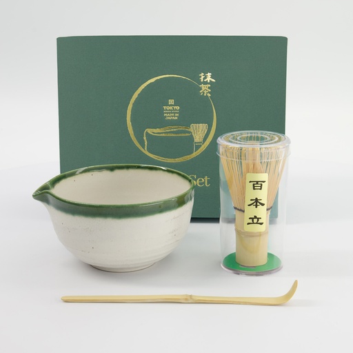 [34061] Matcha Giftset White Oribe 13x7.2cm 3pcs 34061 1/24