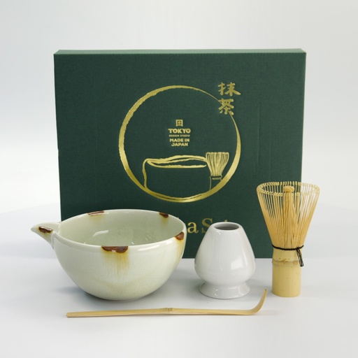 [34080] Matcha Giftset Sasa Green White 14.5x6.5cm 4pcs 34080 1/20