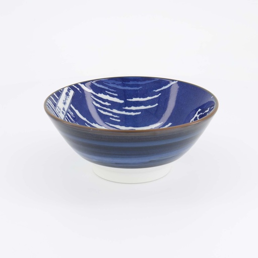 [34160] Hokusai Fuji Ramen Bowl 17x8cm Blue/White 34160 6/36