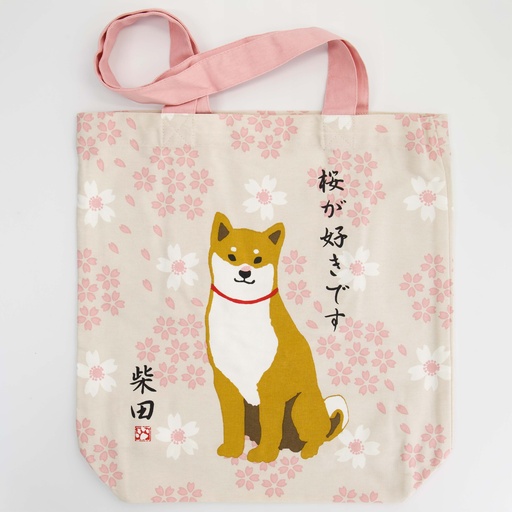 [34164] Kawaii Tote bag Pink Shiba 832169 39x38cm 2/80