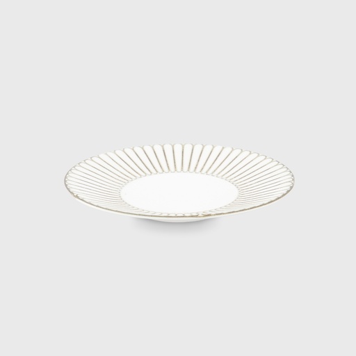[34228] Kosai White Deep Plate 22x4cm 013054 6/36