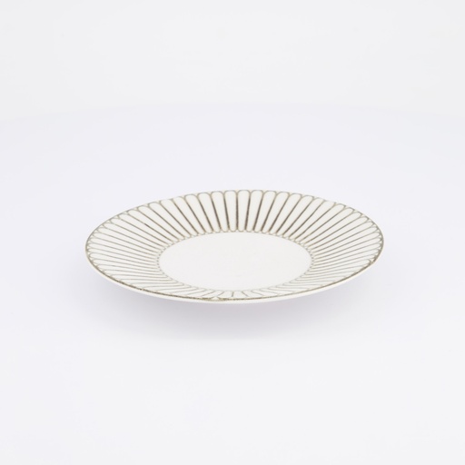 [34229] Kosai White Plate 16.5x2.2cm 013052 6/72