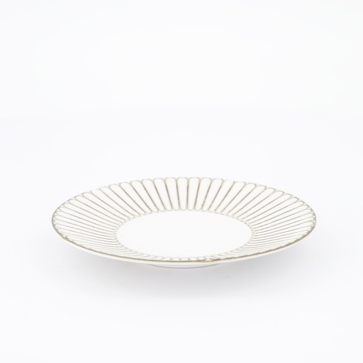 [34229] Kosai White Plate 16.5x2.2cm 013052 6/72