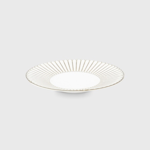 [34229] Kosai White Plate 16.5x2.2cm 013052 6/72