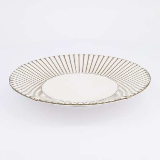 [34230] Kosai White Plate 24x4.5cm 013055 6/24