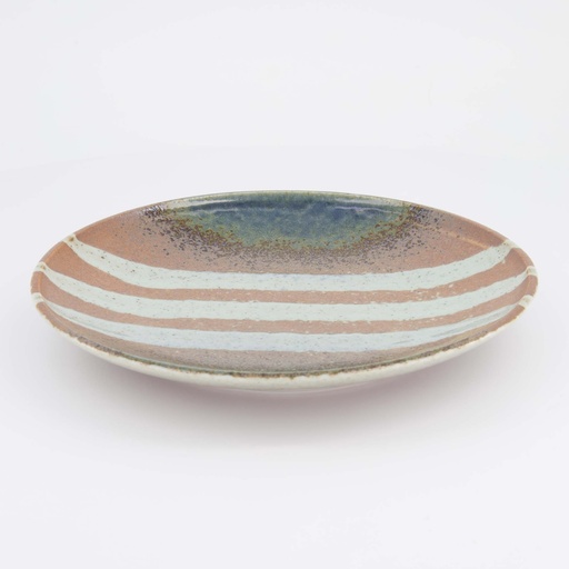 [34250] Aka-cha Suisho Plate 26x3.4cm Brown 34250 4/24 