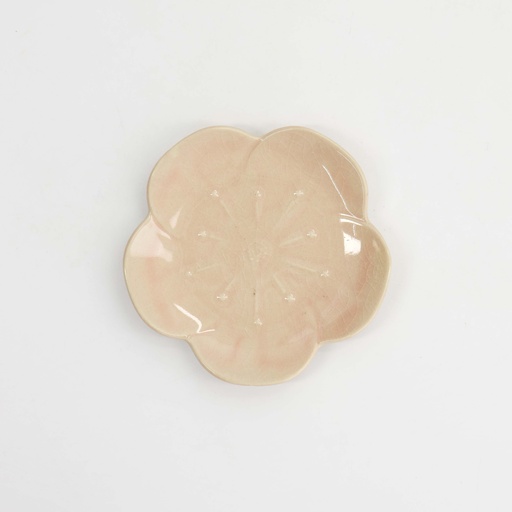 [34312] Flower Shaped Plate 11.5cm Pink 34312 12/144