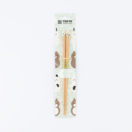 [617119] Chopstick Cat White 22.5cm A8-D12 617119 12/240 