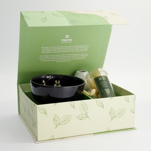 [617416] Matcha Giftset Sakura Black 12.7x7cm 4pcs 617416 1/12 