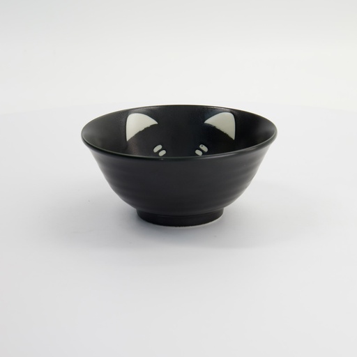 [617584] Kawaii Cat Neko Bowl 15x7cm 500ml Black 617584 6/48