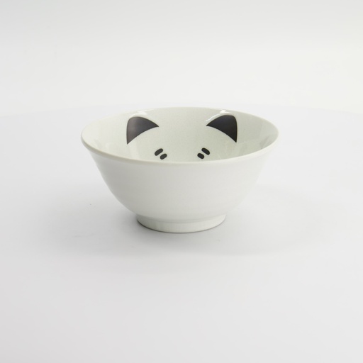 [617591] Kawaii Cat Neko Bowl 15x7cm 500ml White 617591 6/48