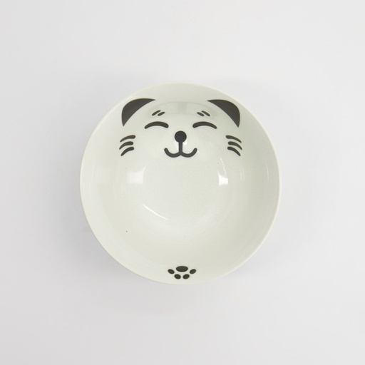 [617591] Kawaii Cat Neko Bowl 15x7cm 500ml White 617591 6/48