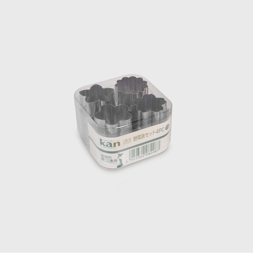 [082087] Kitchen Stainless Vegetable Cutter Mold 4pcs Set 2.5x4cm(H) 082008 1/50 