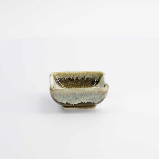 [7441] Mino Craft Sauce Dish 7.5x3cm Grey/Brown MS-3012/C 12/144
