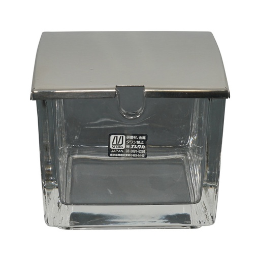 [8032] Glass Gingerbox 8x8x7cm With Stainless Cover 871 1/36