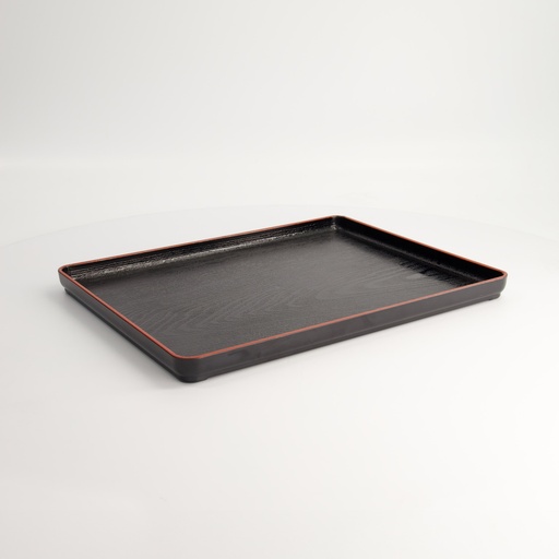 [4173] Lacquerware Tray 33x26cm Bl/Rd 4173 10/50