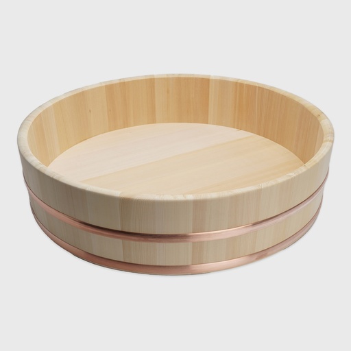 [4815] Wooden Sushi Hangiri w/Copper Hoop Japan Made 72x17.6cm YU-72 1/2